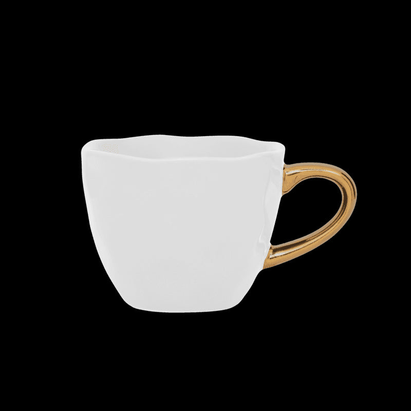 Good Morning kopje Espresso Ø6 cm - Wit (set van 4) - depauwwonen
