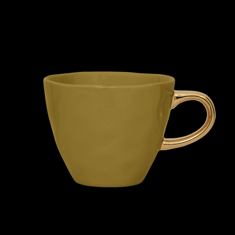 Good Morning kopje Koffie Ø8 cm - Amber Groen (set van 4) - depauwwonen