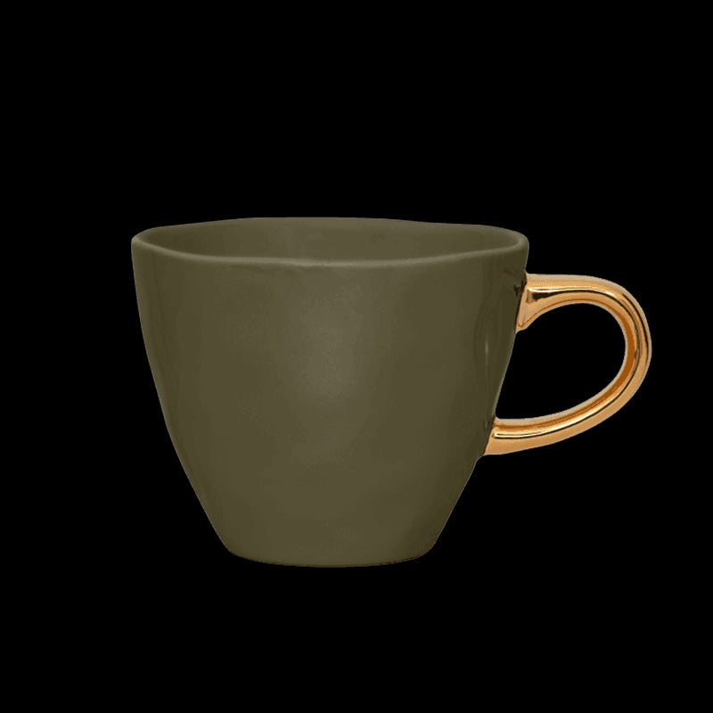 Good Morning kopje Koffie Ø8 cm - Dennengroen (set van 4) - depauwwonen
