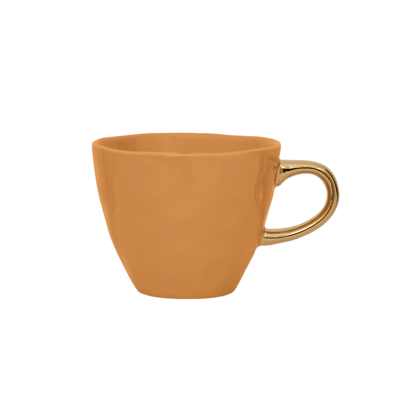 Good Morning kopje Koffie Ø8 cm - Karamel (set van 4) by Urban Nature Culture