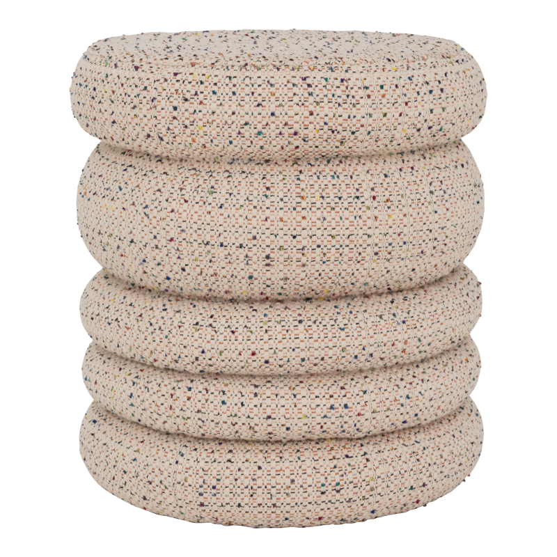 Poef Cinco, multicolor Ø 39 * 43 CM by Urban Nature Culture