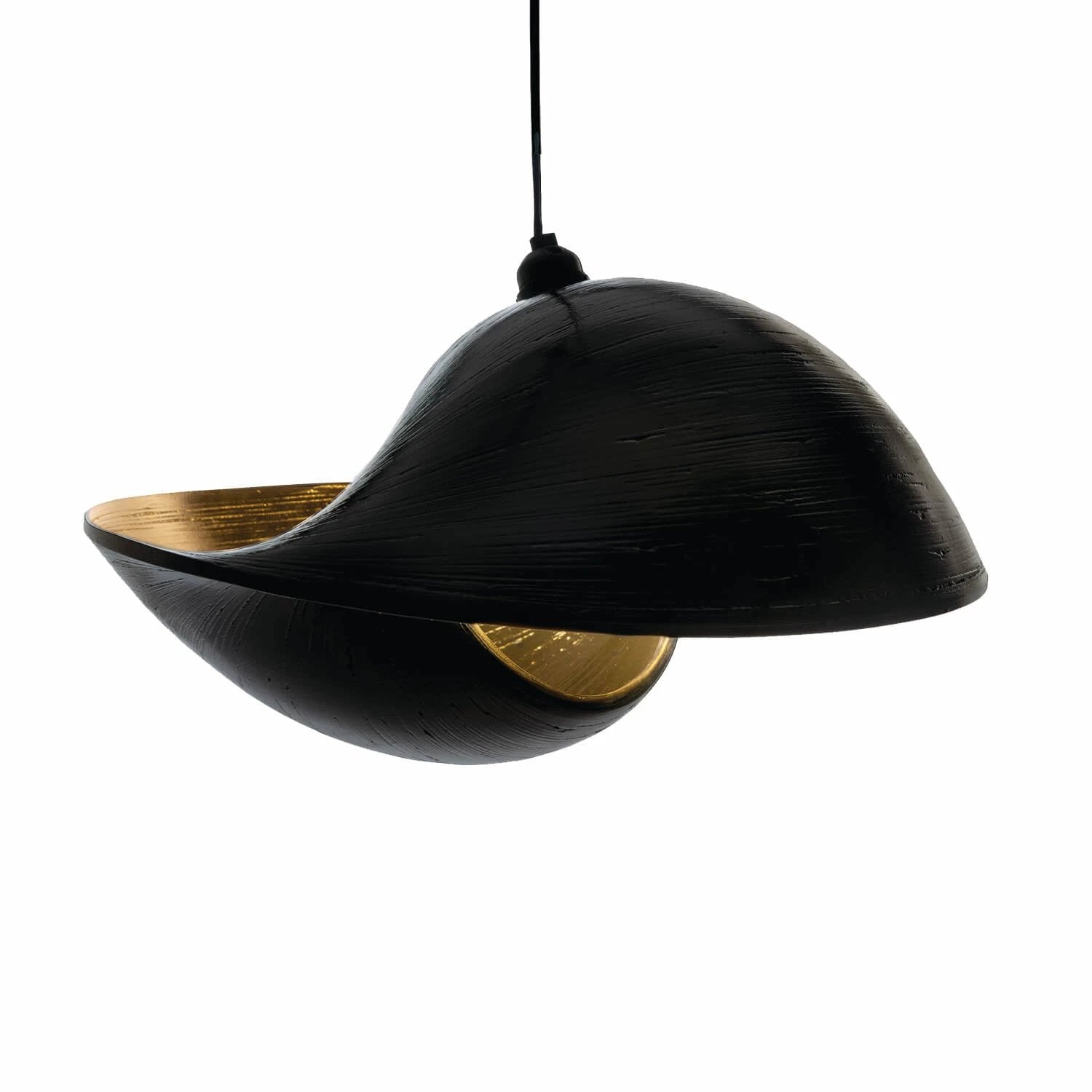 Hanglamp Bamboo Shell zwart in 2 maten by VillaFlor