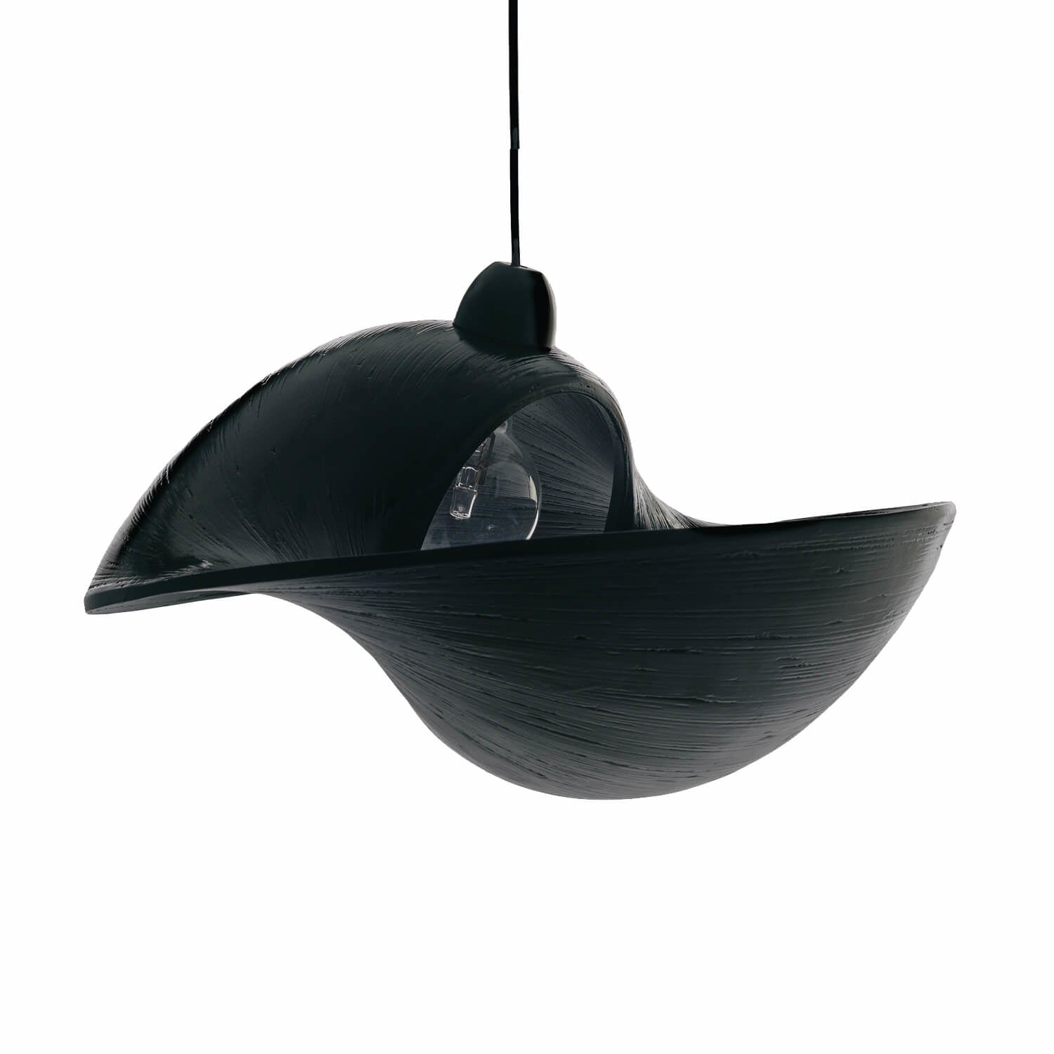 Hanglamp Bamboo Shell zwart in 2 maten - depauwwonen