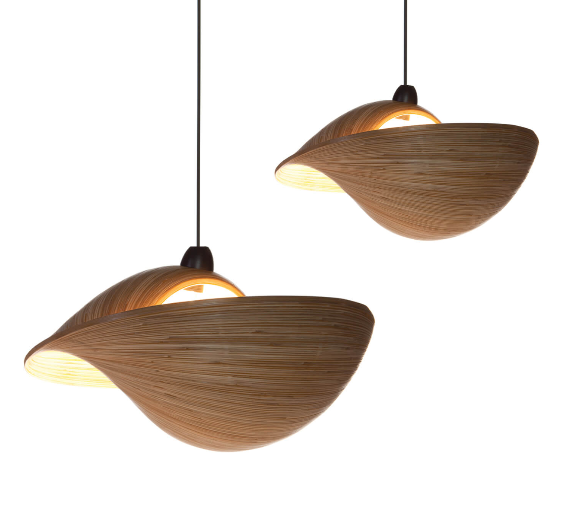 Hanglamp Bamboo Shell in 2 maten by VillaFlor