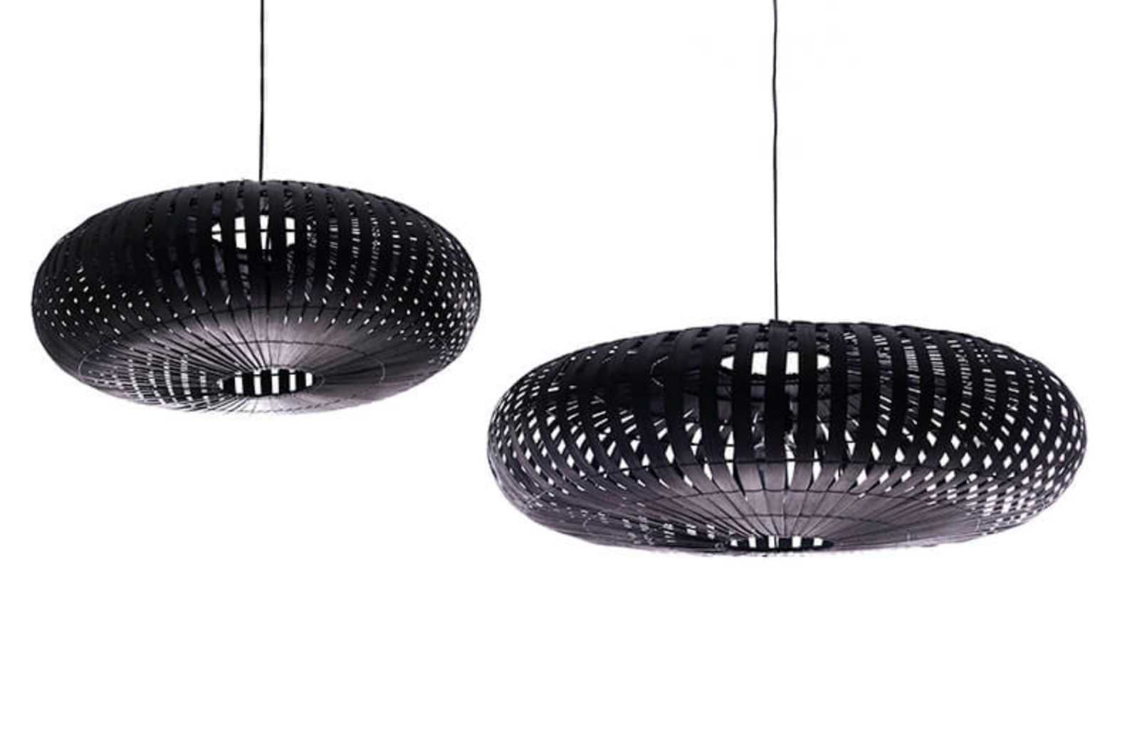 Hanglamp Bamboo UFO Zwart in 2 maten - depauwwonen