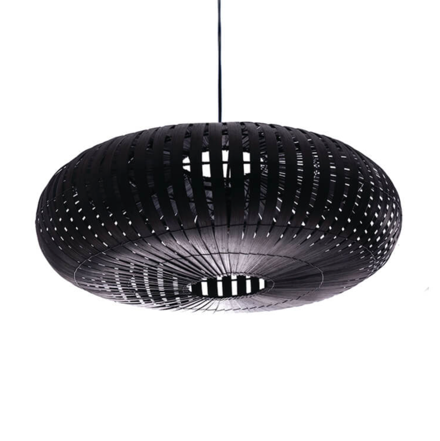 Hanglamp Bamboo UFO Zwart in 2 maten - depauwwonen