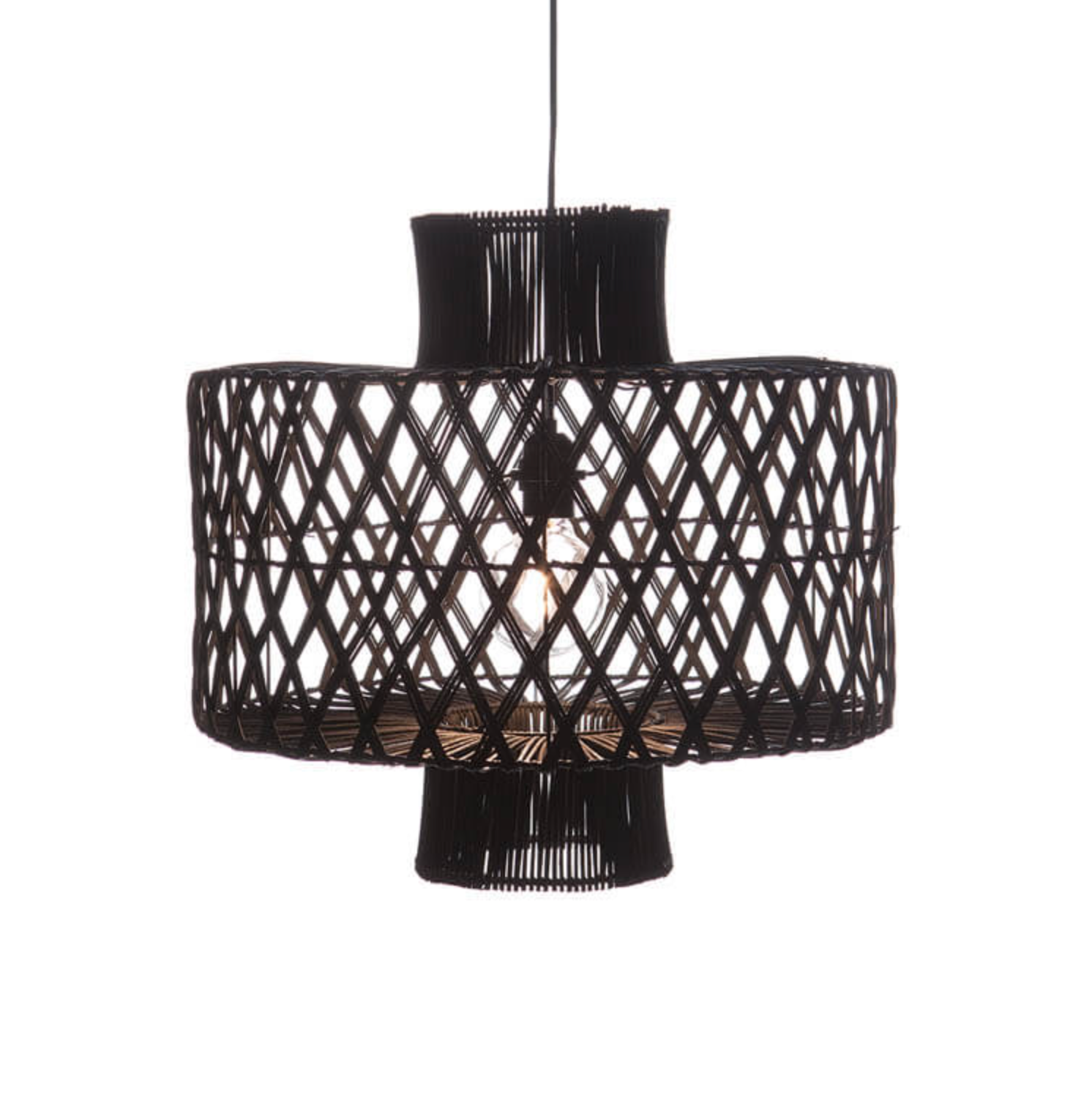 Hanglamp Rattan Candy zwart - depauwwonen
