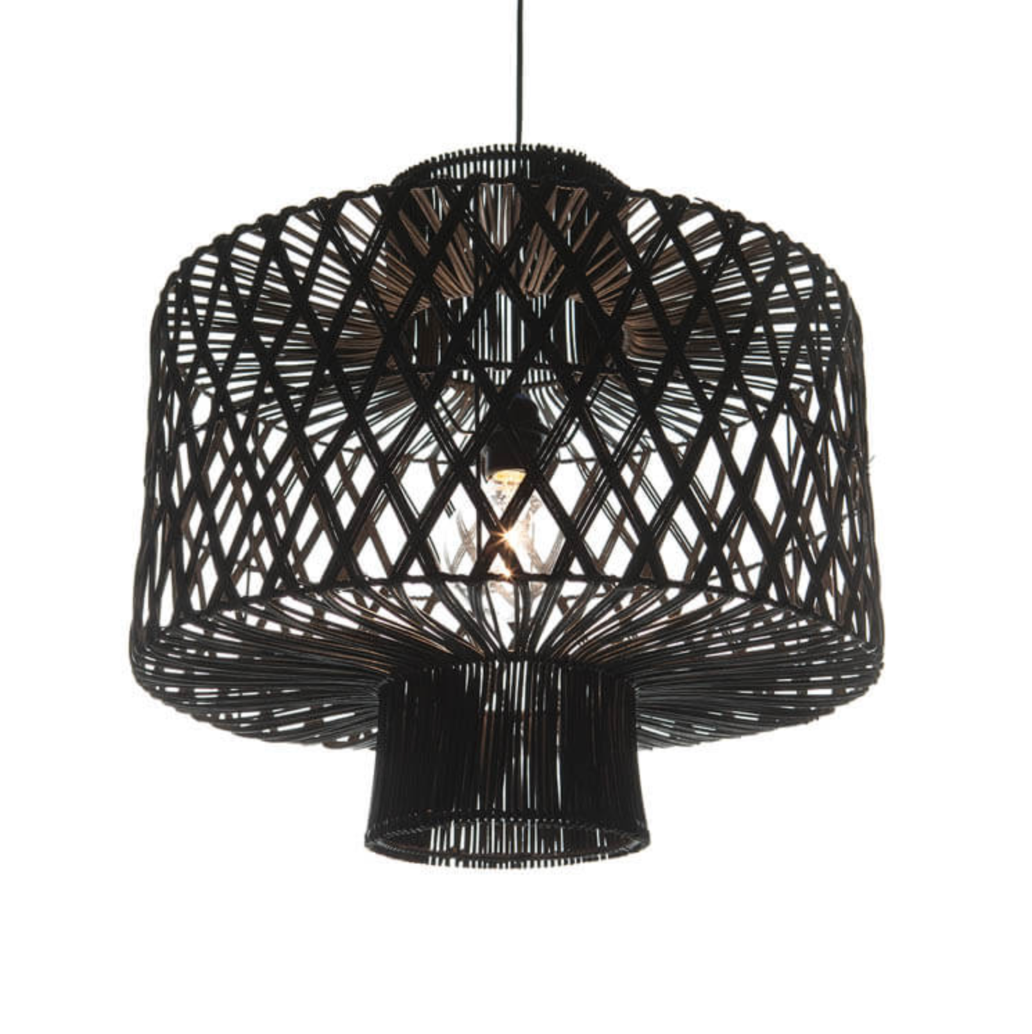 Hanglamp Rattan Candy zwart - depauwwonen