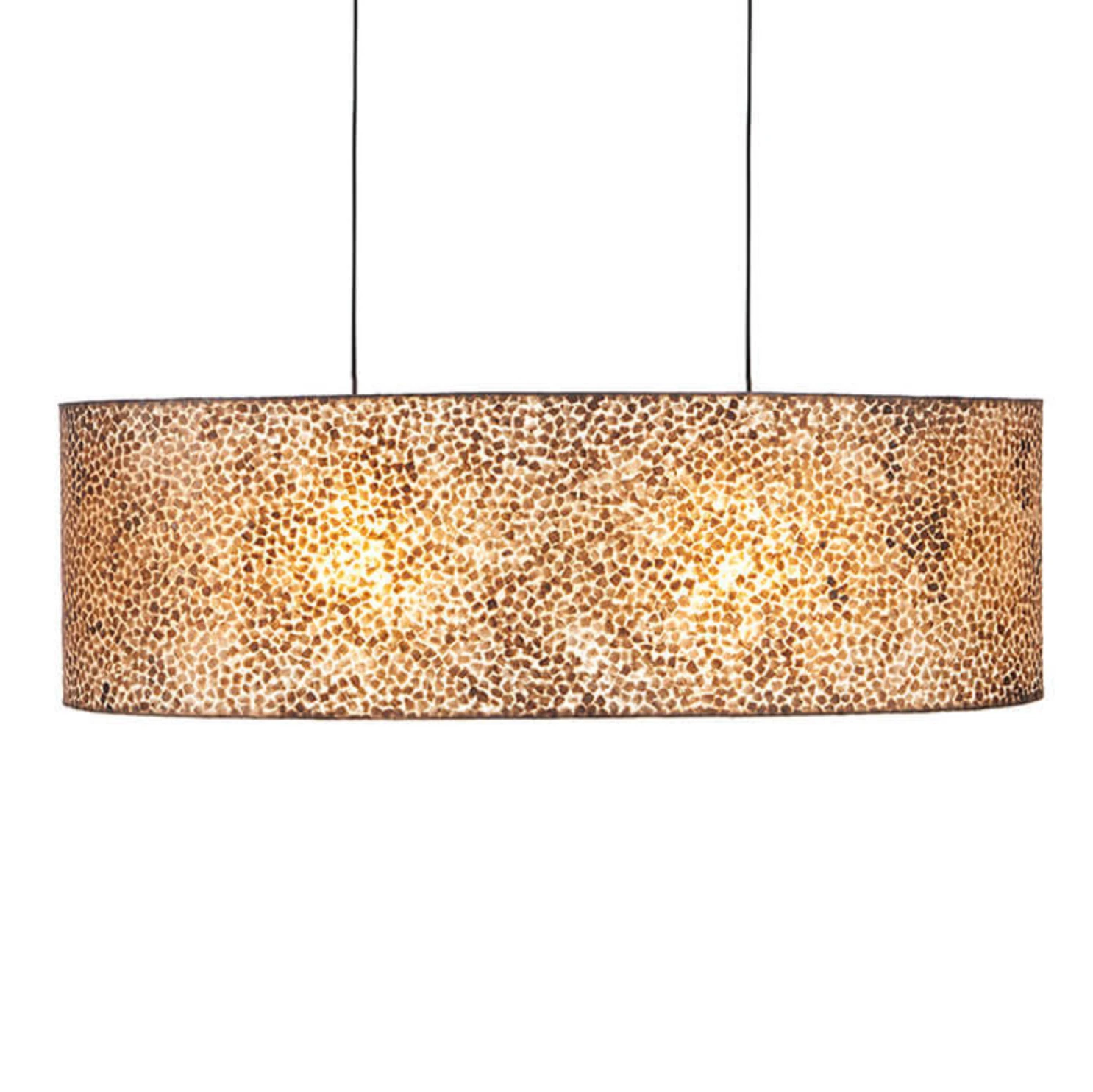 Hanglamp Wangi Gold Bintan Ovaal | 95cm by VillaFlor