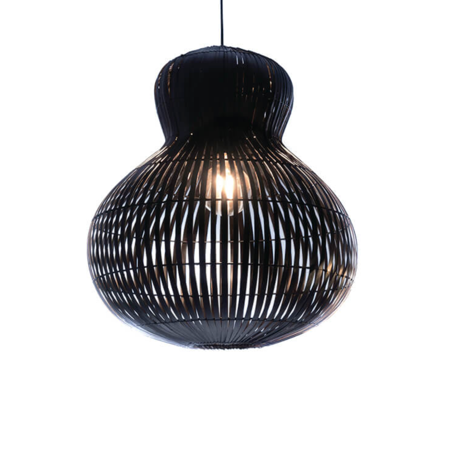 Hanglamp Labu Bamboo Zwart - 2 maten - depauwwonen