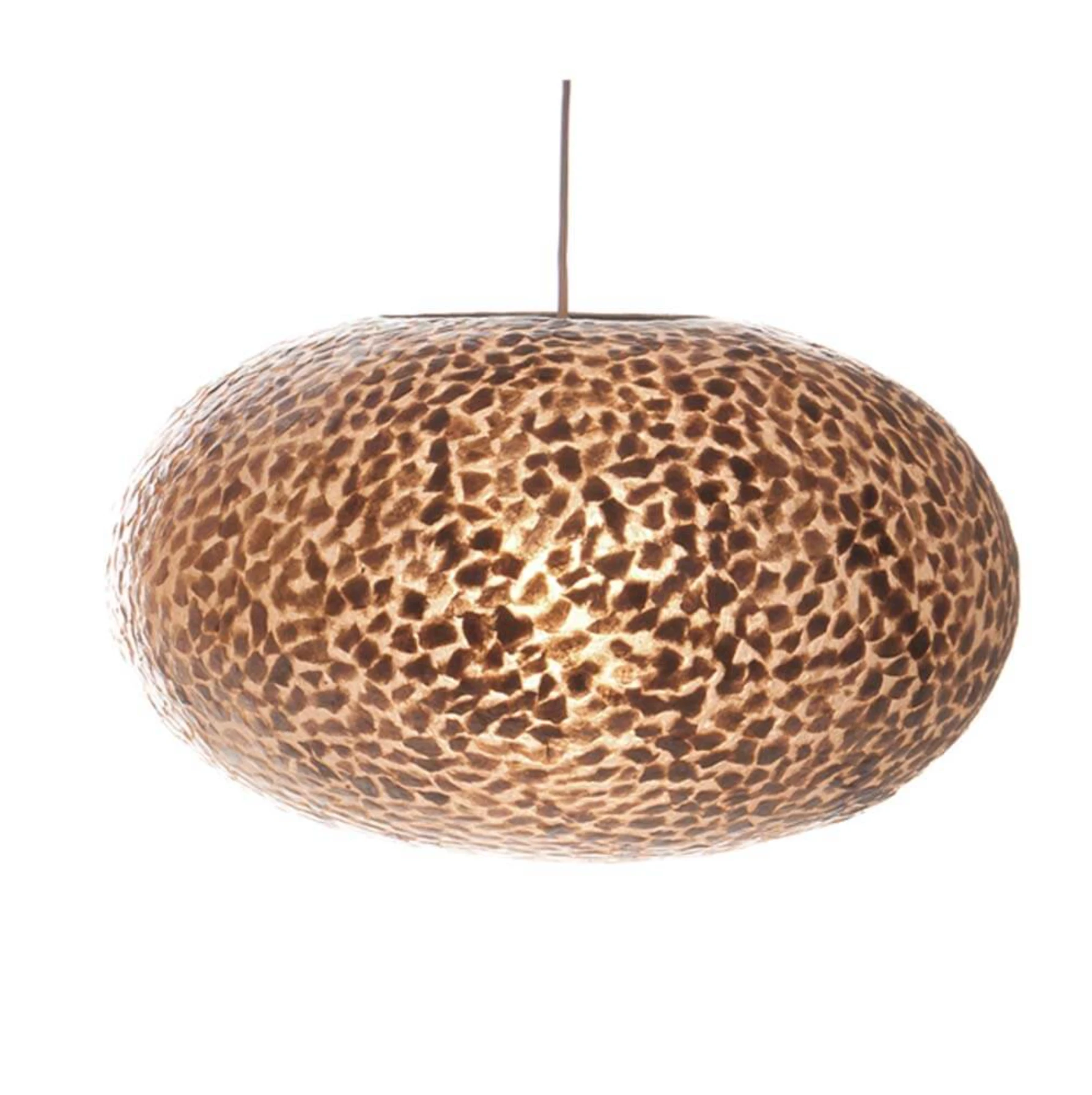 Hanglamp Wangi Gold UFO in twee maten by VillaFlor