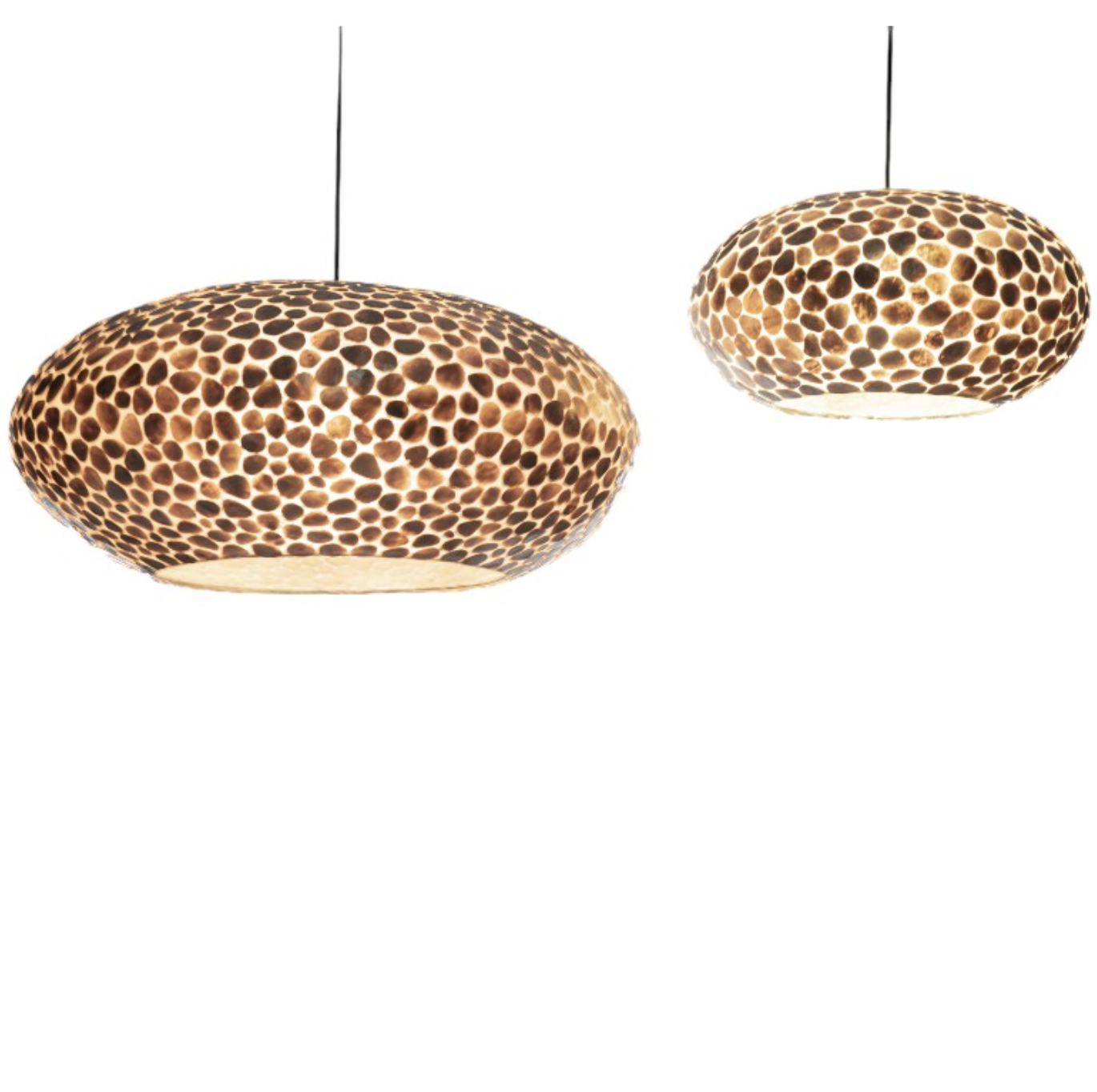 Turtle Gold UFO Hanglamp met open onderzijde - 2 maten - depauwwonen