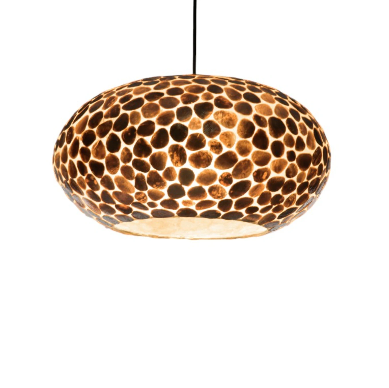 Turtle Gold UFO Hanglamp met open onderzijde - 2 maten by VillaFlor
