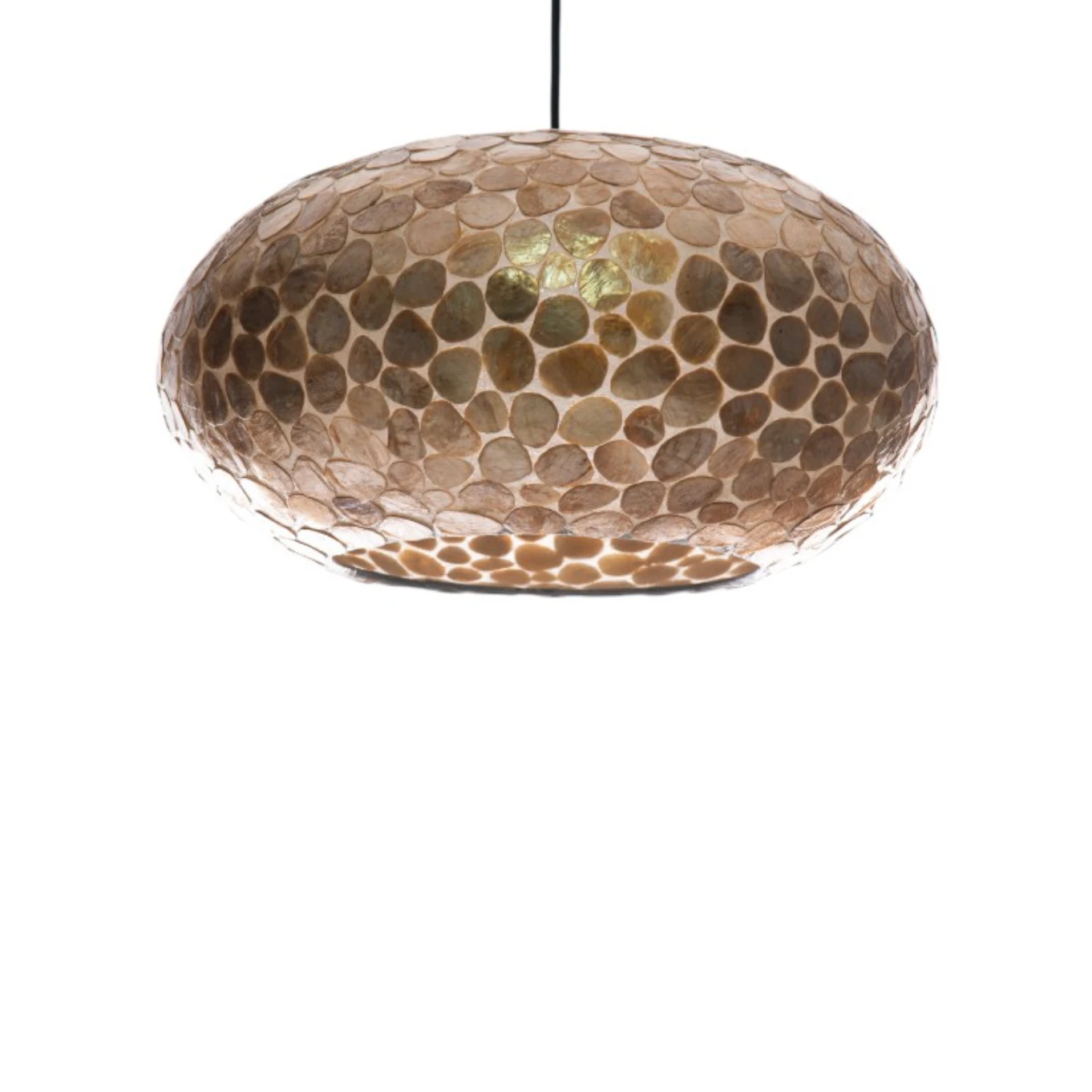 Turtle Gold UFO Hanglamp met open onderzijde - 2 maten by VillaFlor