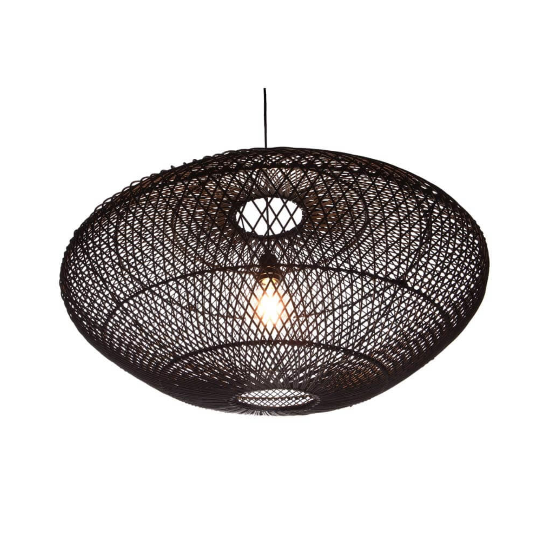 Hanglamp Rattan UFO, in twee kleuren - depauwwonen