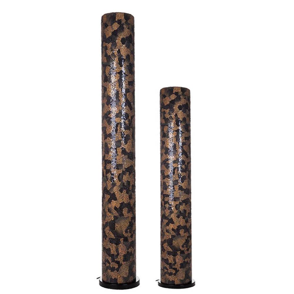 Vloerlamp Glass black/gold Cilinder in twee maten by VillaFlor