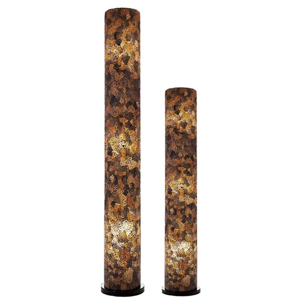 Vloerlamp Glass black/gold Cilinder in twee maten by VillaFlor