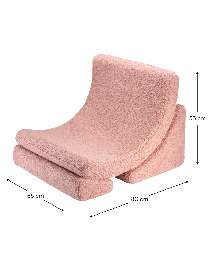 Kinderfauteuil Moon Guava Pink by WigiWama