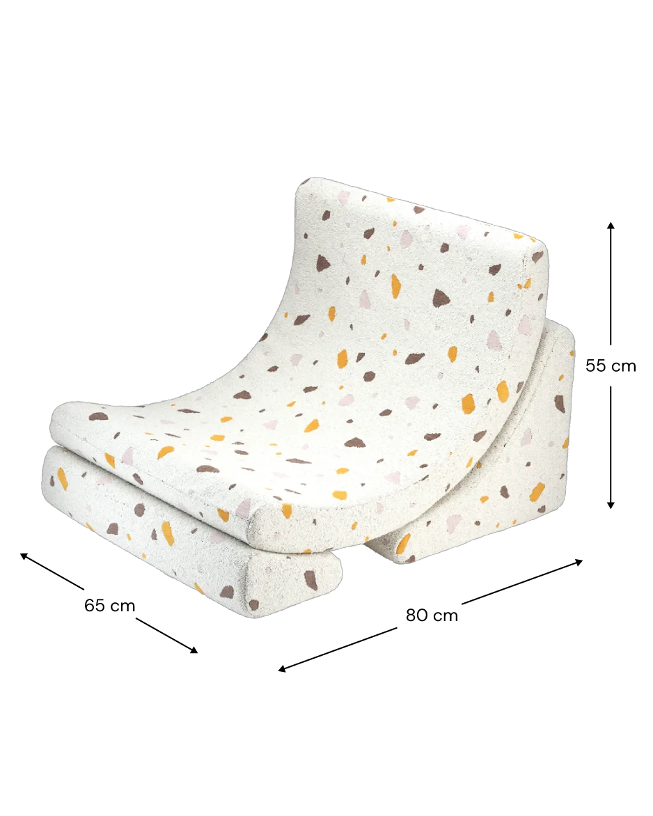 Kinderfauteuil Moon Terrazzo Marmer by WigiWama