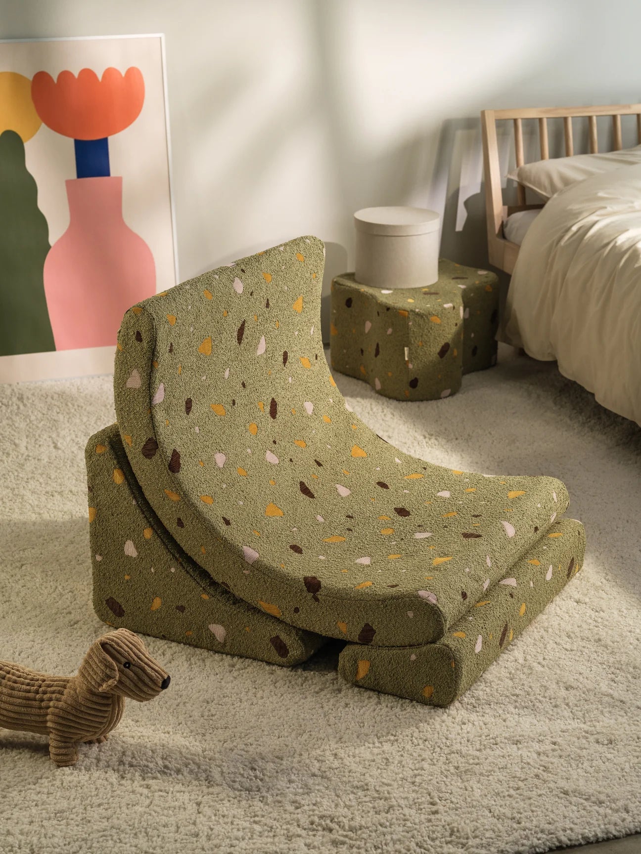 Kinderfauteuil Moon Terrazzo Moss - depauwwonen