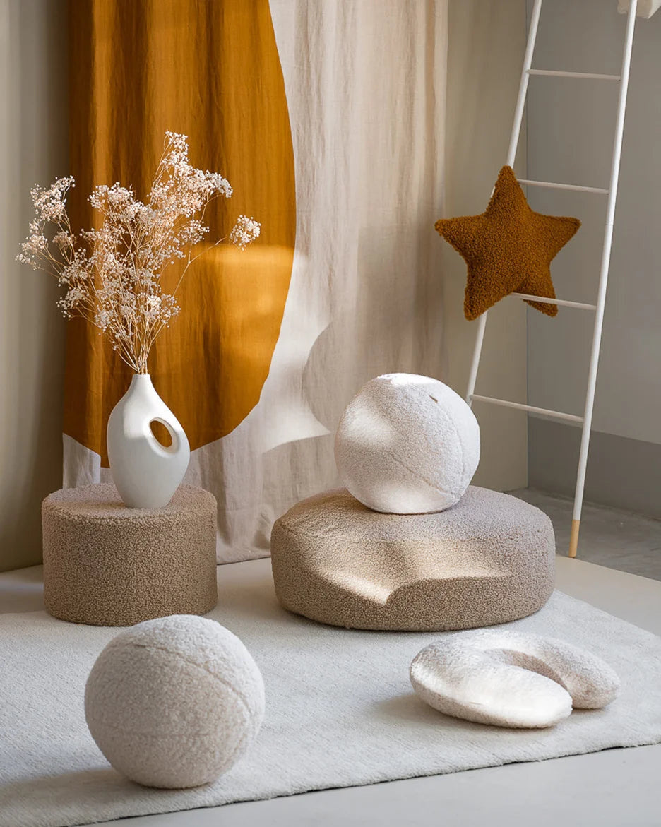 Poef Rond Biscuit - depauwwonen