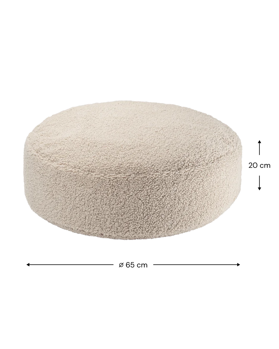 Poef Rond Biscuit - depauwwonen