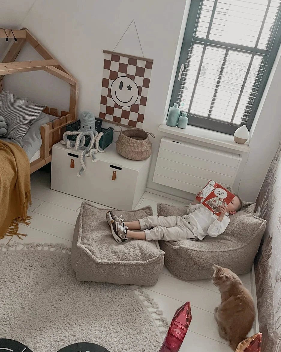 Poef Vierkant Biscuit - depauwwonen