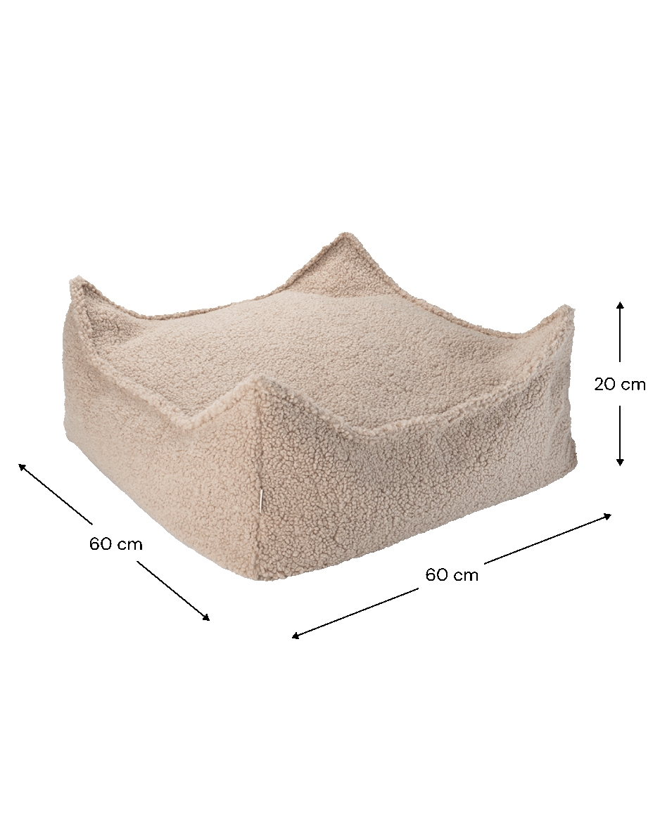 Poef Vierkant Biscuit - depauwwonen