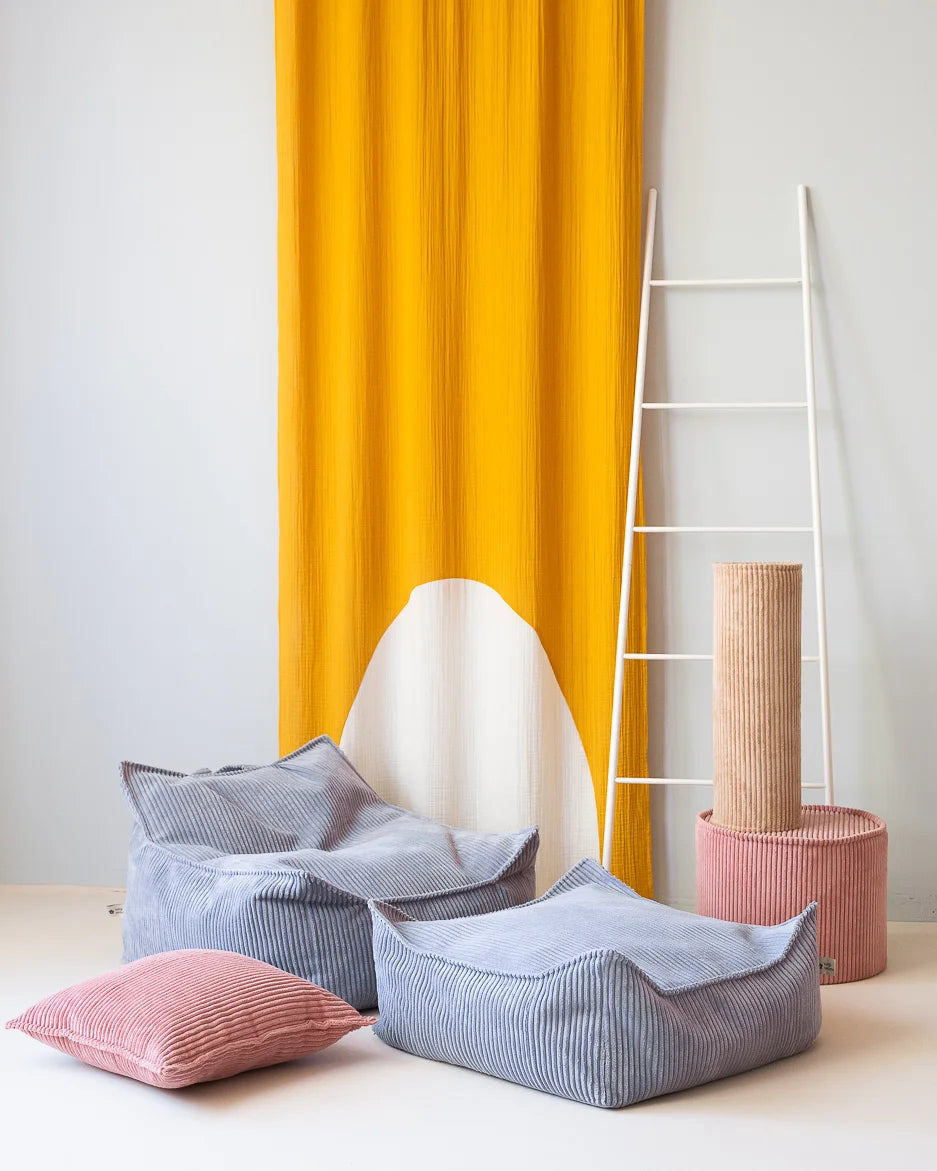 Poef Vierkant Blueberry Blue - depauwwonen