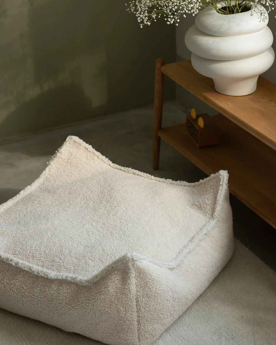 Poef Vierkant Cream White - depauwwonen