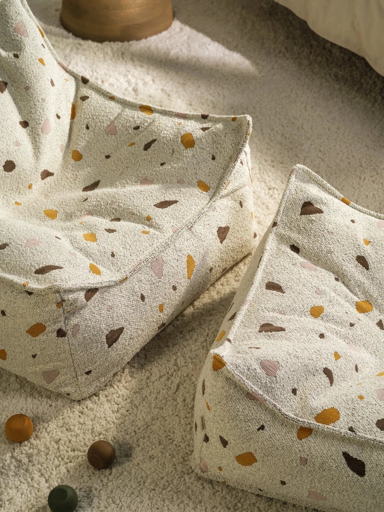 Poef Vierkant Terrazzo Marmer by WigiWama