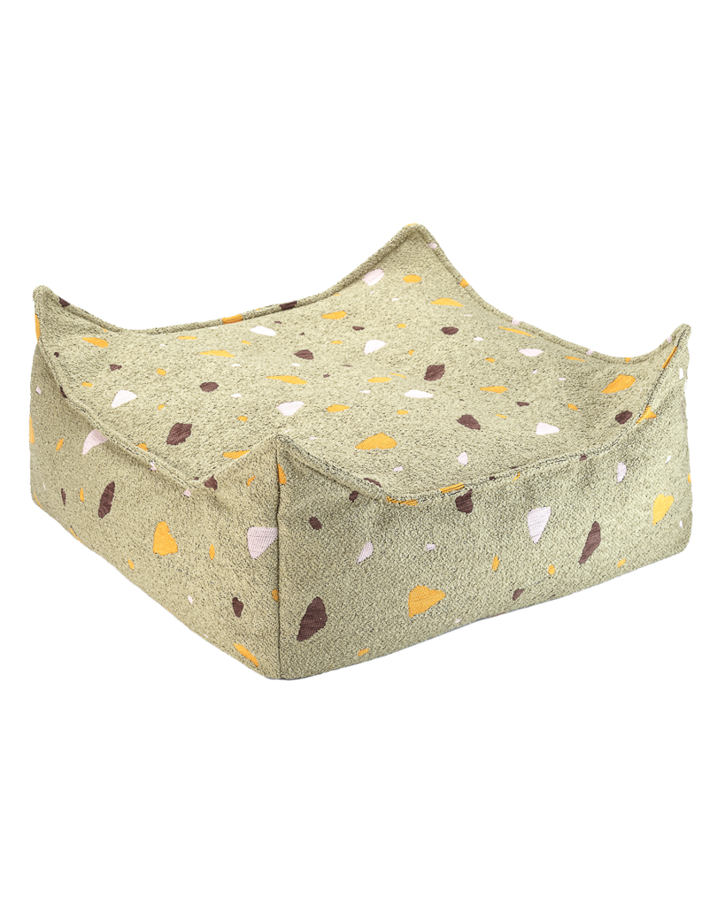 Poef Vierkant Terrazzo Moss - depauwwonen