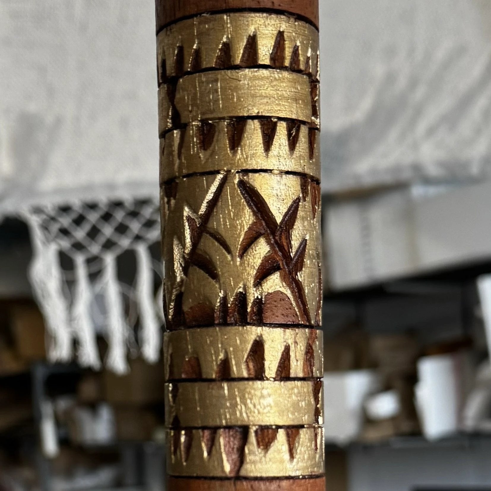 Parasol Bali Nusa Ceningan | Taupe/Goud 250cm by Wild'nChic