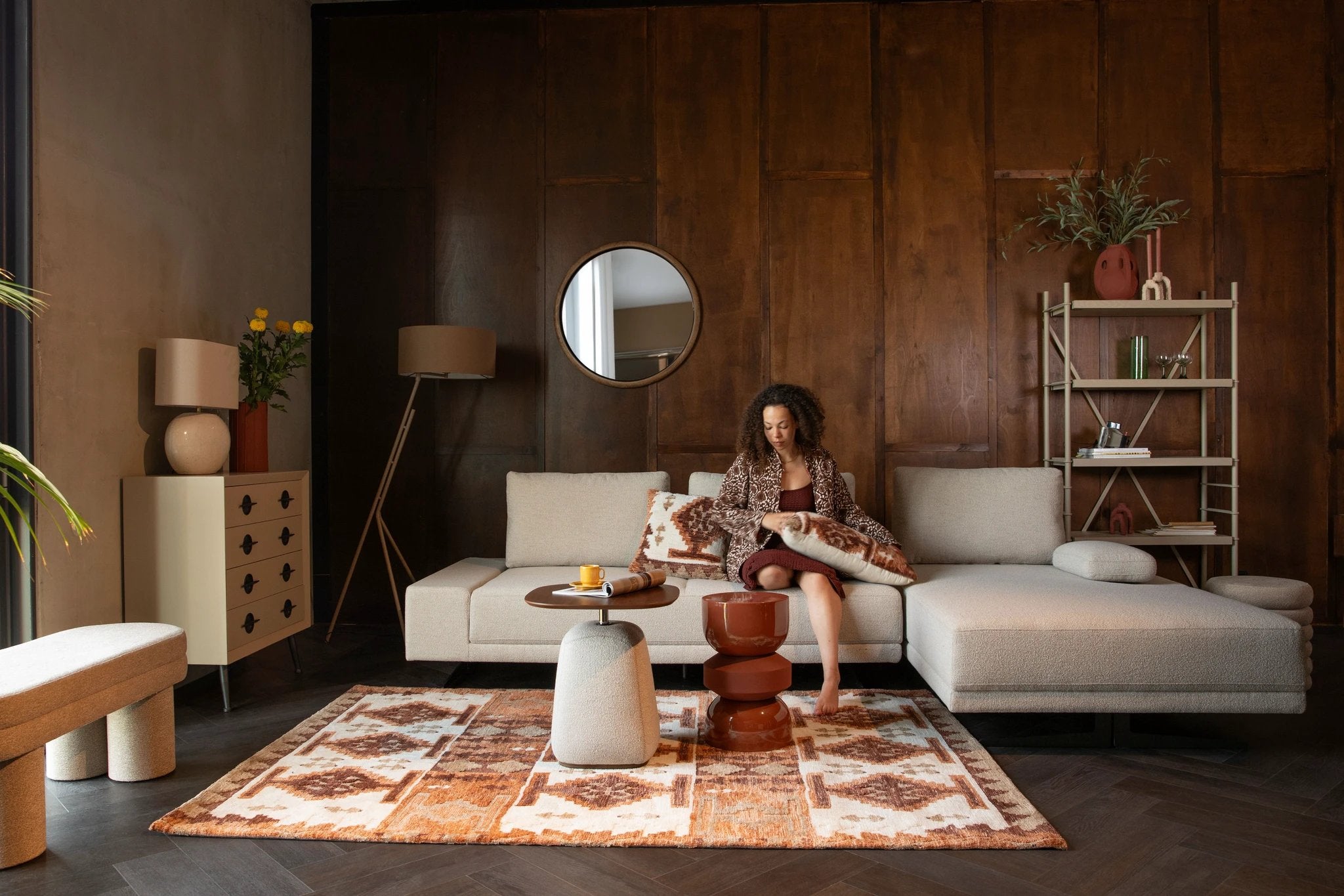 Bijzettafel Shelly Off-White by Dutchbone