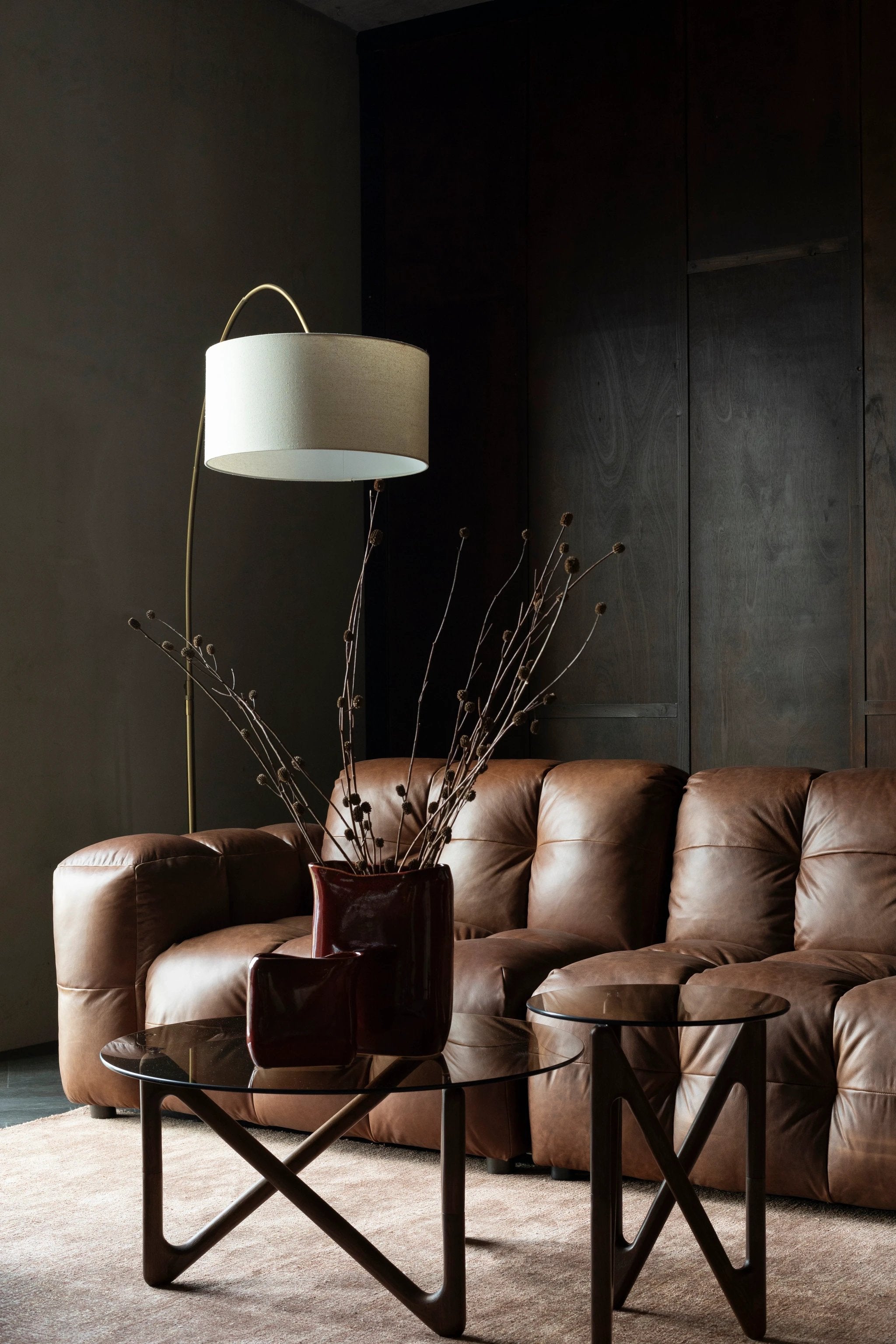 Bankstel Hackman 3-Seater Leather Chocolate by Dutchbone