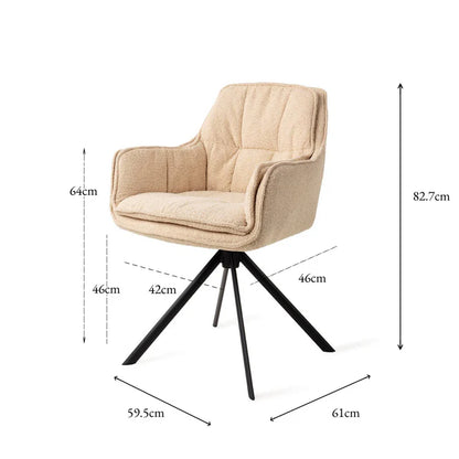 Akune Eetkamerstoel - Revolve Zwart