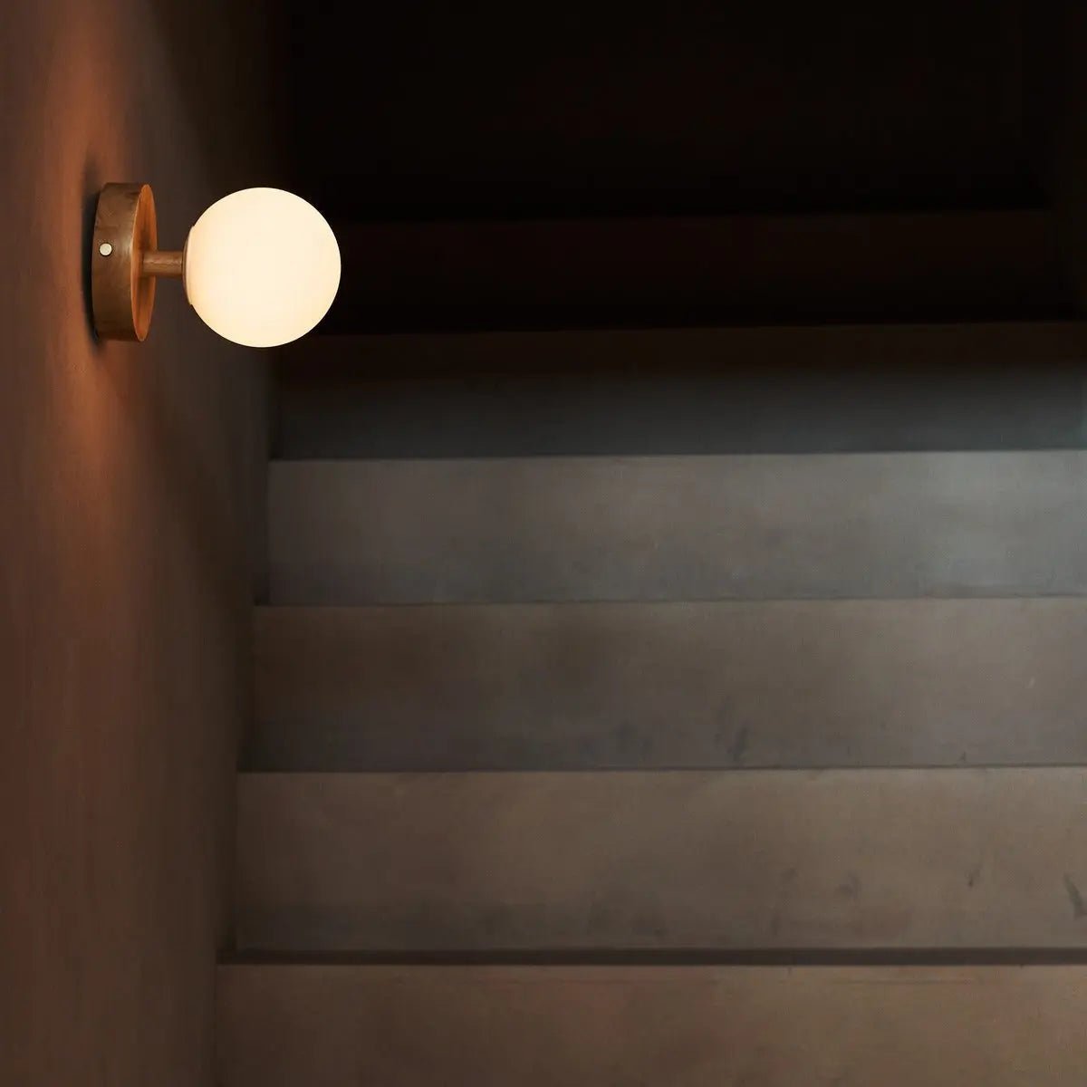 Wandlamp Oplaadbaar Richella Lichtbruin hout