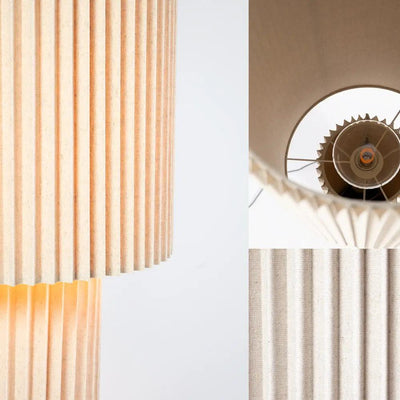 Vloerlamp Renate – Statement vloerlamp met geplisseerde linnen stof | 110cm by ETH
