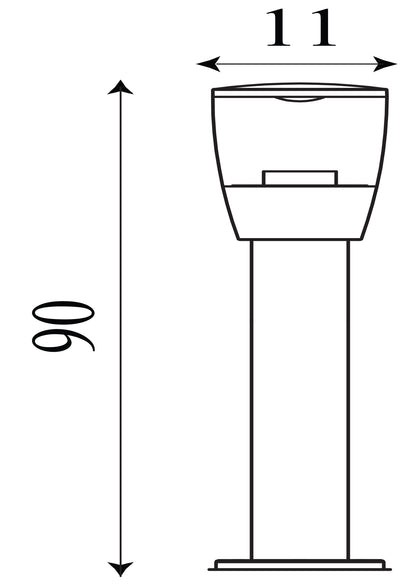 Sweden 1Lt Flush - Matt Black & Smoked Glass