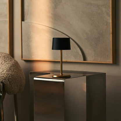 Tafellamp oplaadbaar David Zwart & Goud 2 op 1 met verstelbare hoogte