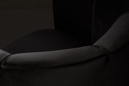 Lounge Chair Flower Black