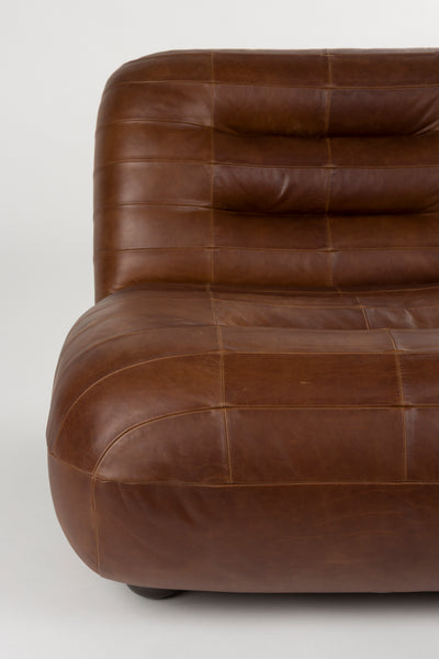 Fauteuil Wyatt Wax Leather Chocolate by Dutchbone