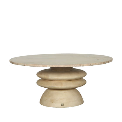 Salontafel Callain Mangohout en Marmer - depauwwonen