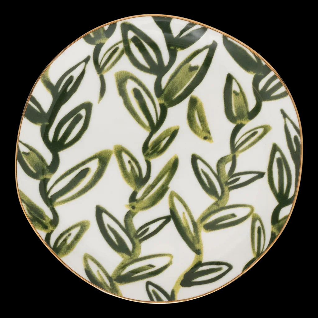 Good Morning bord Leaves Evergreen Sprig, Ø17 Cm