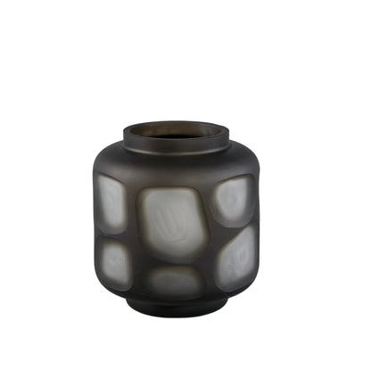 Azize Groene vaas van geslepen glas S - depauwwonen