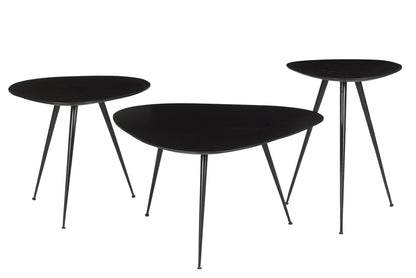 Salontafel Brix Loua Zwart set van 3