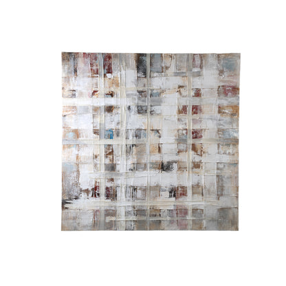 Julitta Crème Canvas Wandpaneel Abstracte Mix - depauwwonen