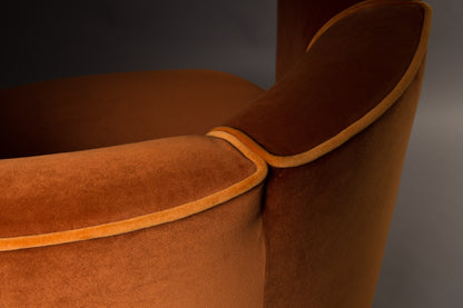 Lounge Chair Flower Orange