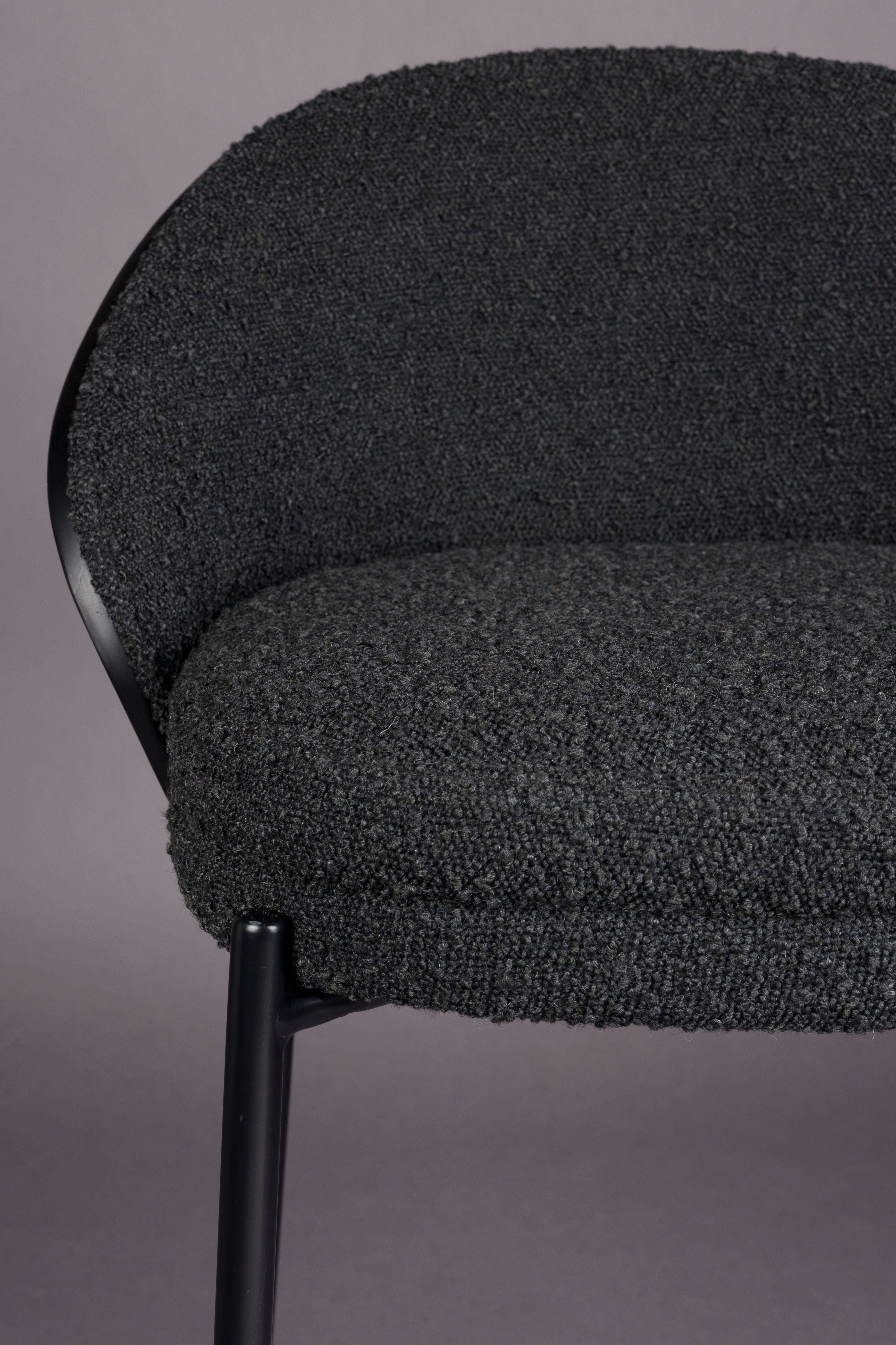 Counter Chair Rodin BouclÃ© Black