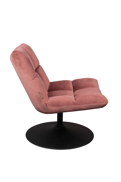 Lounge Chair Bar Velvet Old Pink